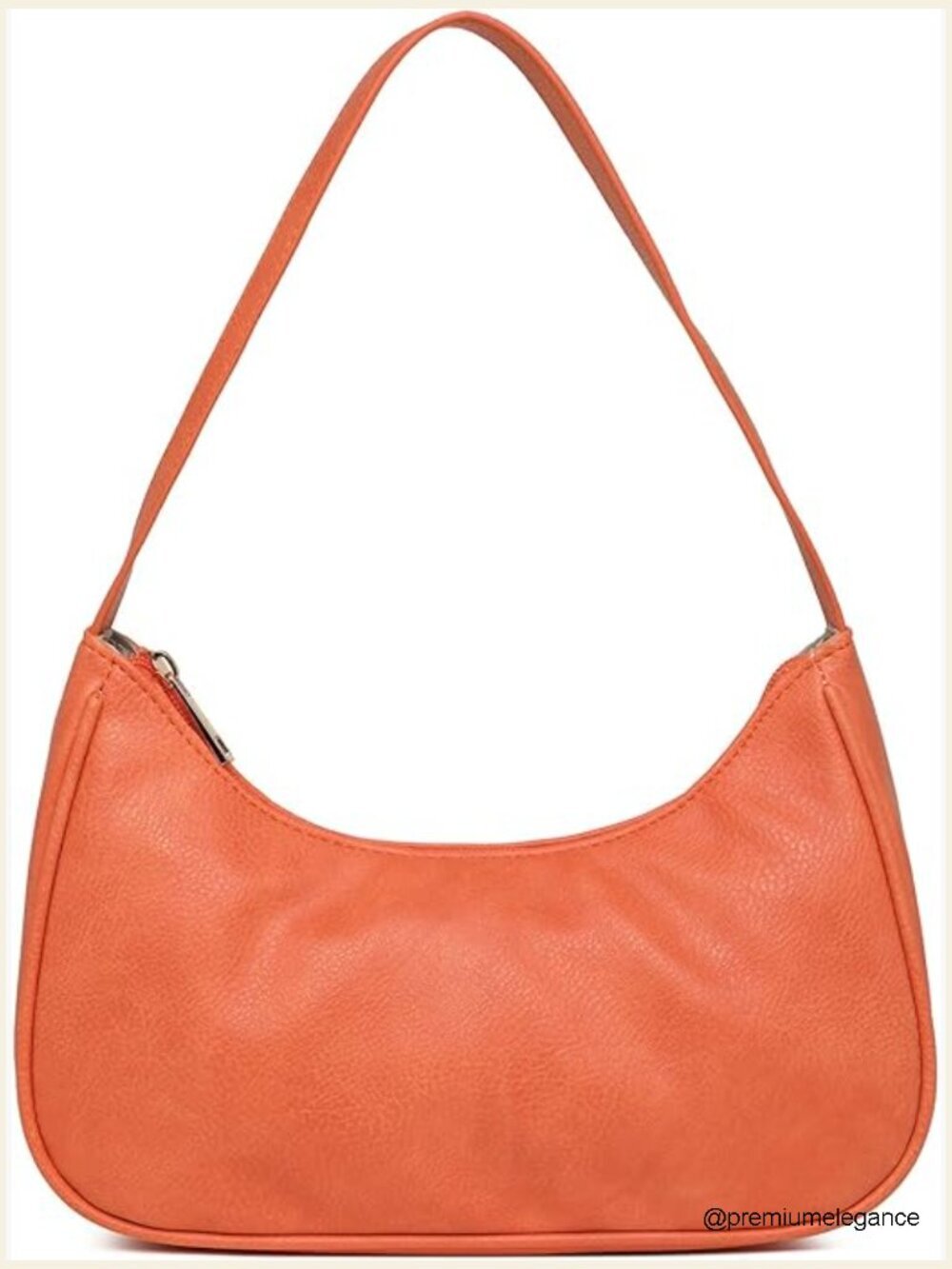 Vegan Leather Hobo Shoulder Bag Tote Purse with Zipper Closure Retro Clutch